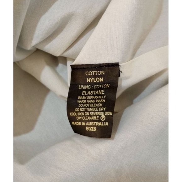 PORTMANS Black / White Lace Overlay Straight Back Split Pencil Skirt - Size 10 - Picture 9 of 9